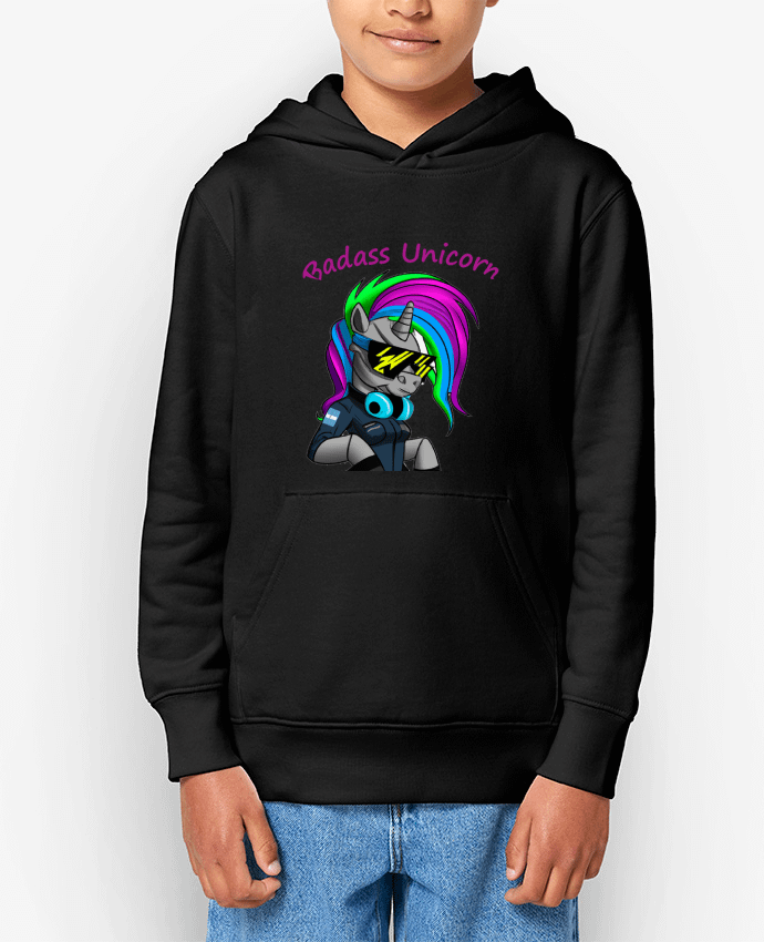 Sweat enfant Licorne Cyberpunk Badass Par Le monde des licornes