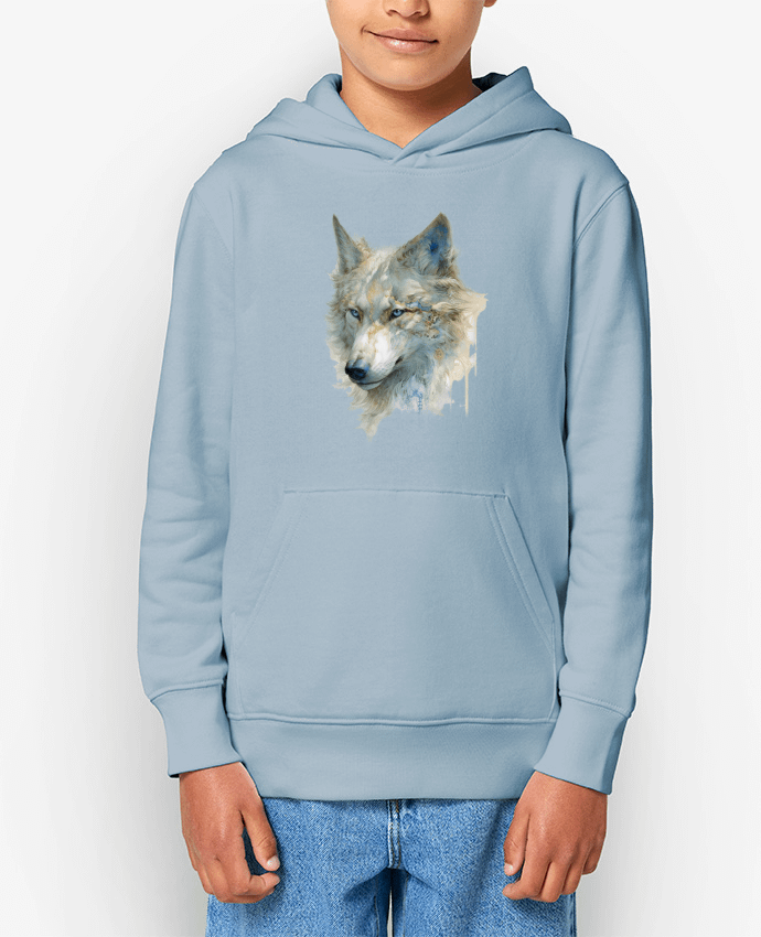 Sweat enfant Lobo detallado, un toque dorado y azul Par a-Creations