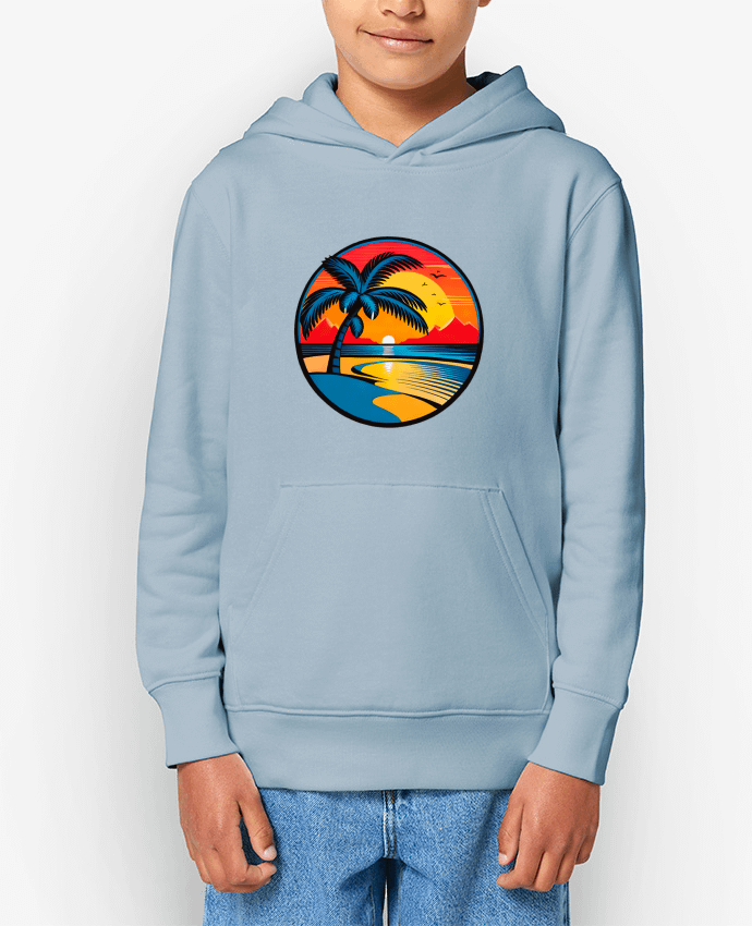 Sweat enfant plage palmier sable Par EliseDesign