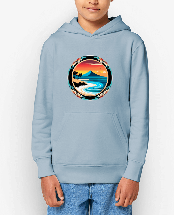Sweat enfant plage fleurie Par EliseDesign