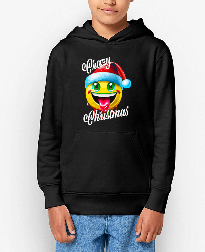 Sweat enfant Emoji Noël tire la langue. Crazy Christmas Par Featheart