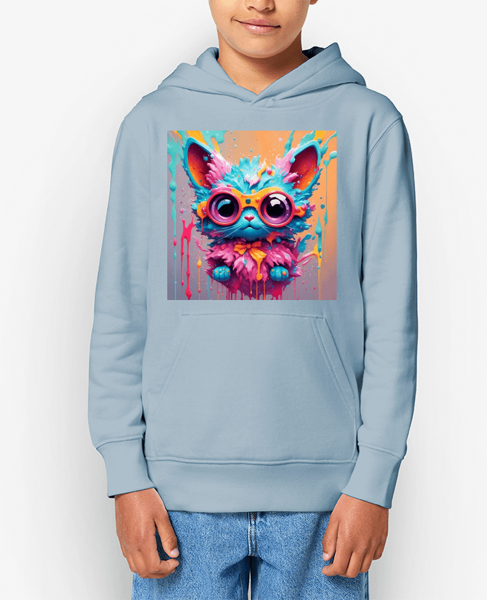 Sweat enfant Cute cat with paint Par matlmn01