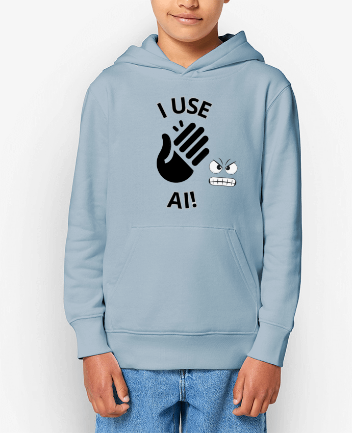 Sweat enfant INTELLIGENCE ARTIFICIELLE MOTIF NOIR ET BLANC Par LIAMRIVIERART