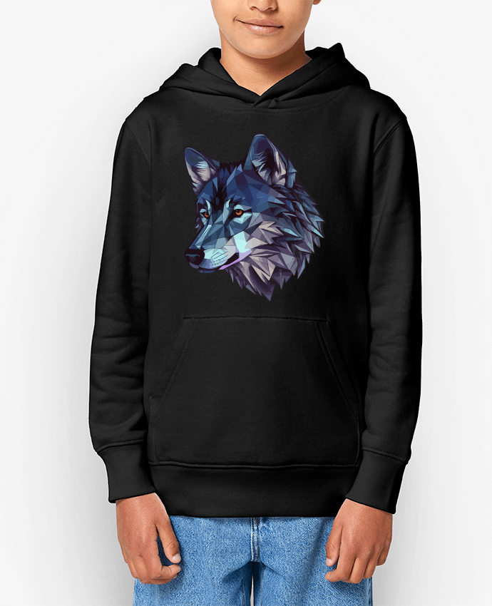 Sweat enfant Loup stylisé, géométrique Par KronoArt