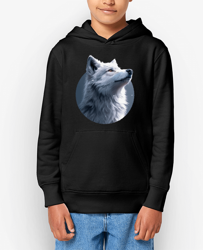 Sweat enfant Illustration de Loup Blanc Par KronoArt