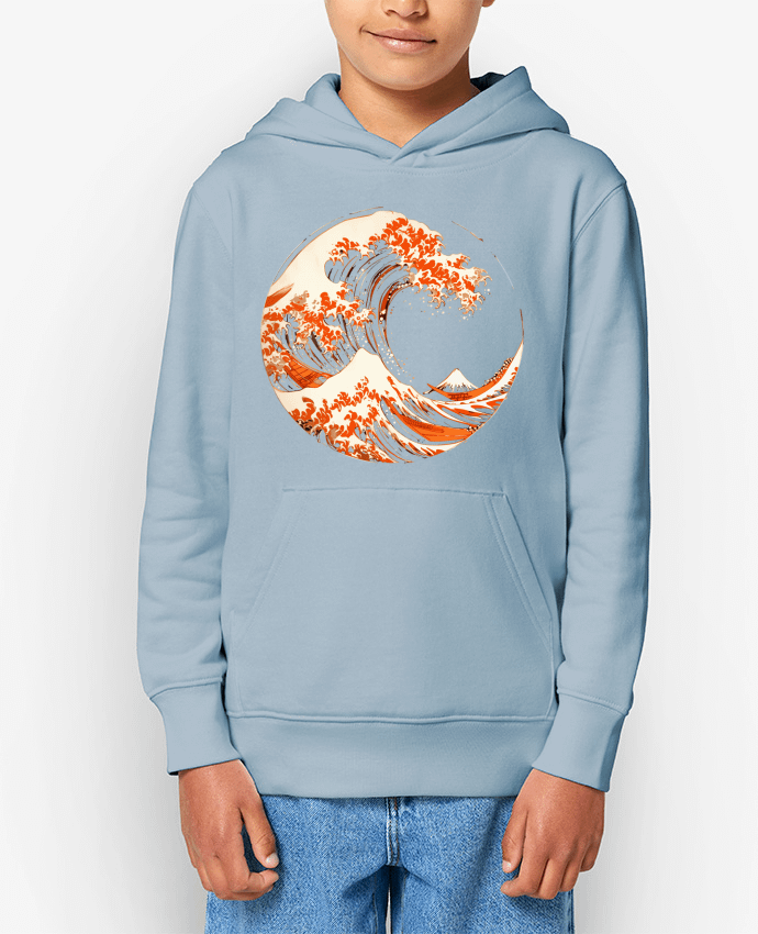 Sweat enfant Vague d'Hokusai Stylisé Par KronoArt
