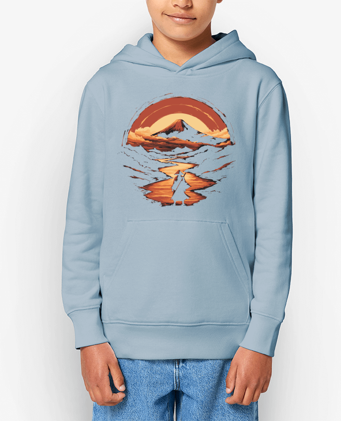 Sweat enfant Samouraï et Mont Fuji Par KronoArt