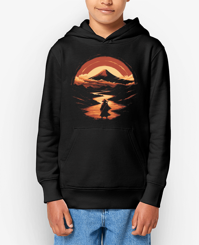 Sweat enfant Samouraï et Mont Fuji Par KronoArt