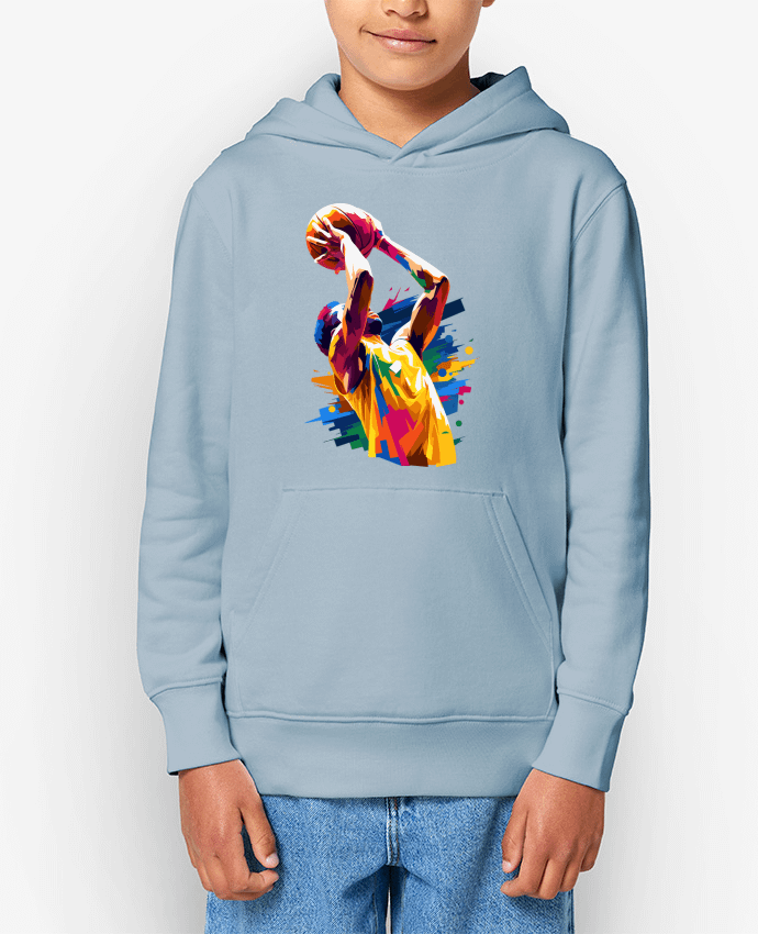 Sweat enfant Homme qui fait du basket Par KronoArt
