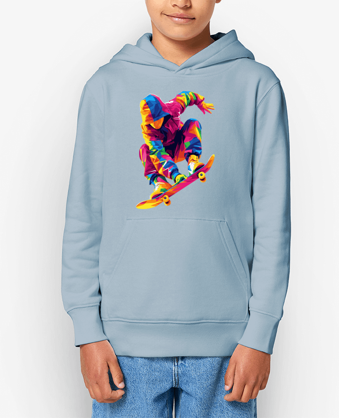 Sweat enfant Homme qui fait du Skate Par KronoArt