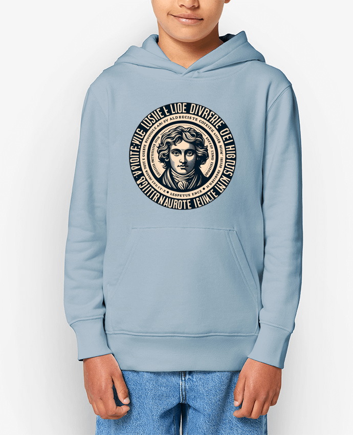 Sweatshirt à capuche écoresponsable enfant Portrait vintage d'un inconnu Par Killmooze
