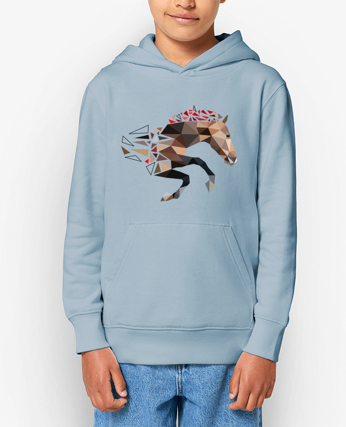 Sweat enfant Cheval triangle géométrique design Par MozKat Studio