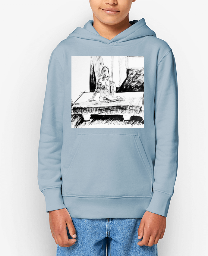 Sweat enfant Dessin noir et blanc d'une femme nue Par Simple Art