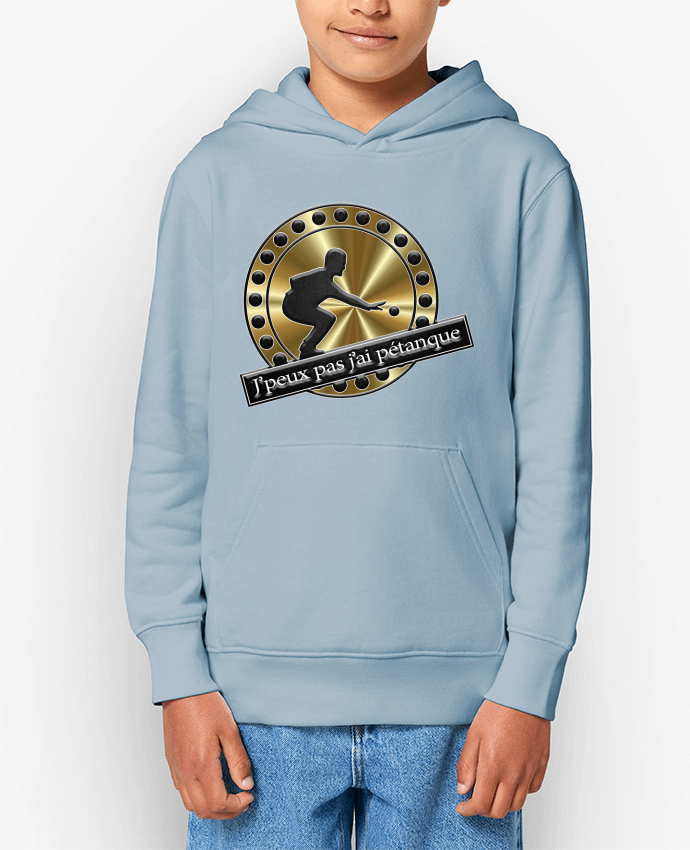Sweat enfant j'peux pas j'ai pétanque Par logo graph