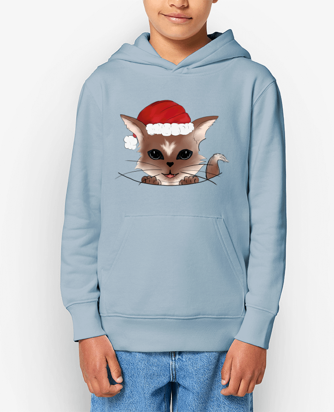 Sweat enfant Chat marron avec  bonnet Par ZeroXIII