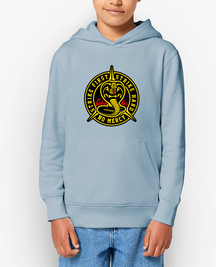 Sweat enfant Cobra Kai Strike First Strike Hard No Mercy Par Geekshow