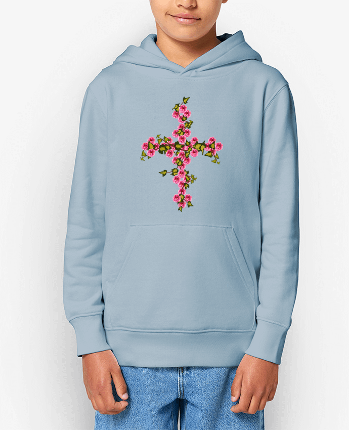 Sweat enfant Croix roses et lierre Par Les Caprices de Filles