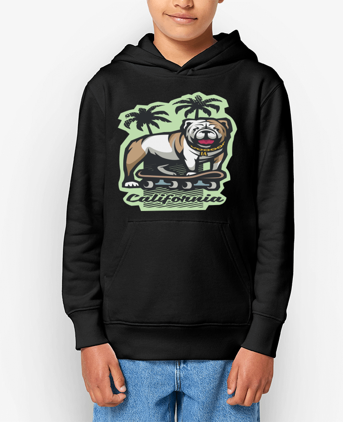 Sweat enfant Cool bulldog sur Skateboard California Par TrendCadeaucool