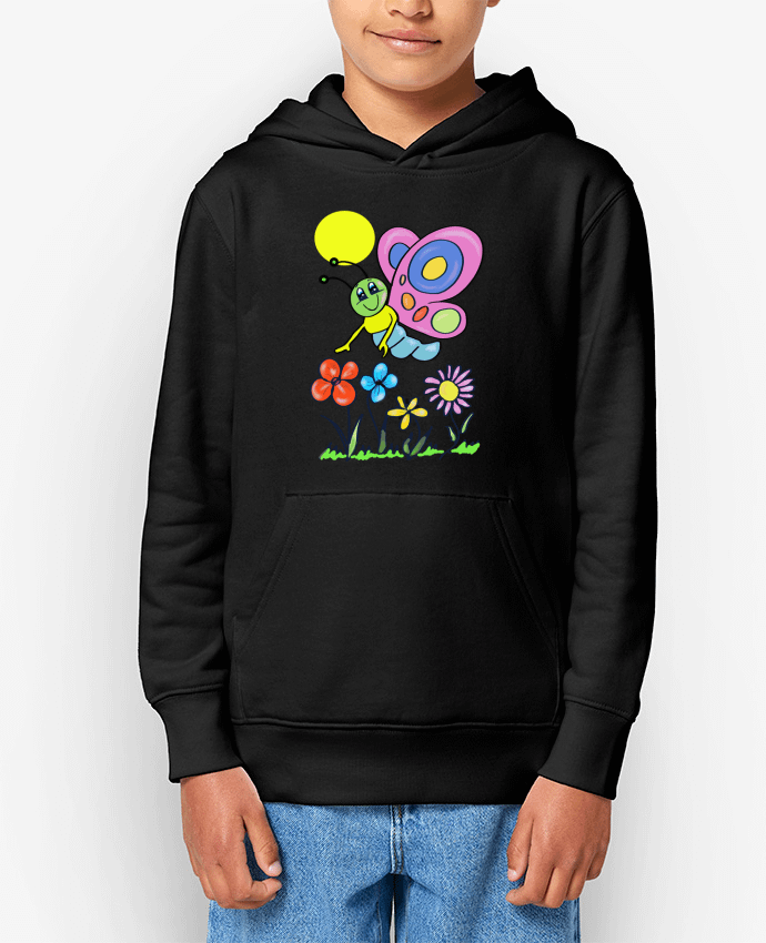 Sweat enfant Papillon et fleurs enfant. Par Bief Designs.