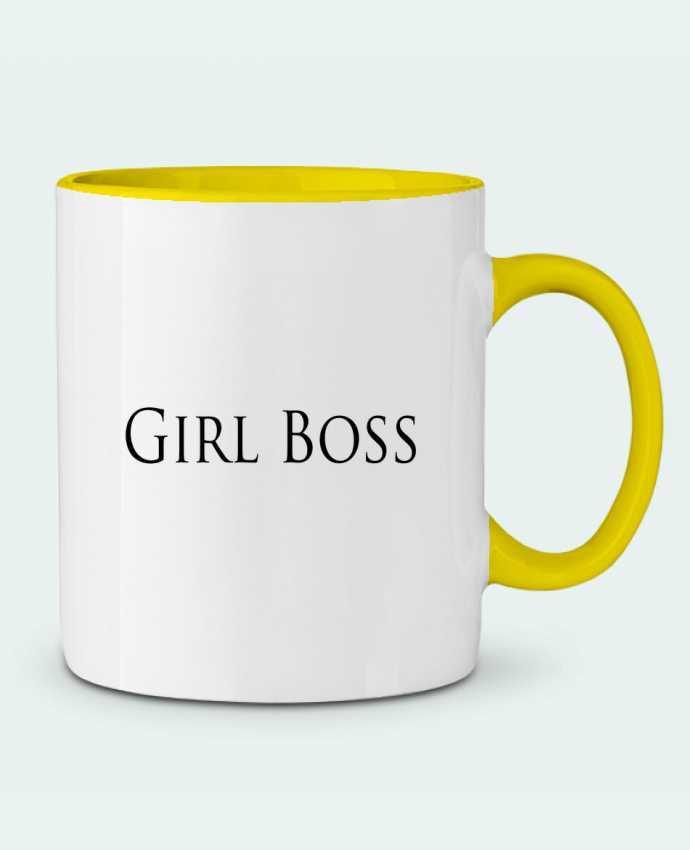Two-tone Ceramic Mug Girl Boss tunetoo
