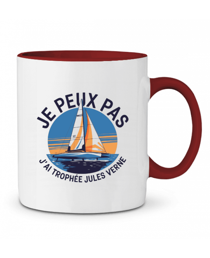 Mug bicolore je peux pas j'ai trophée Jules verne bwilfy