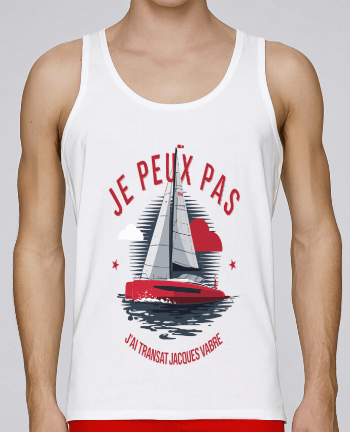 Débardeur homme je peux pas j'ai transat Jacques Vabre par bwilfy 100% coton bio