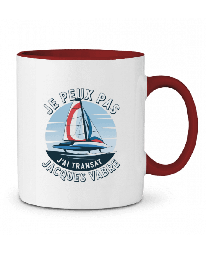 Mug bicolore je peux pas j'ai transat jacques Vabre bwilfy