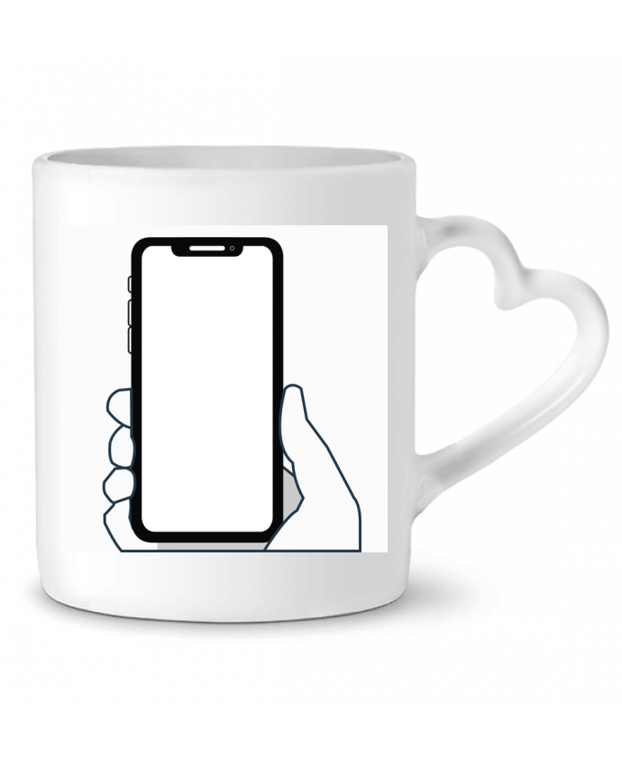 Mug coeur Téléphone en main par Elephant