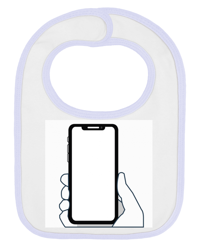 Bavoir bébé uni Téléphone en main par Elephant