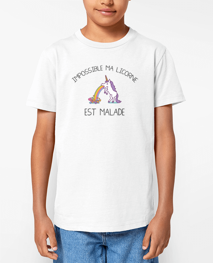 T-shirt Enfant Impossible ma licorne est malade ! Par tunetoo