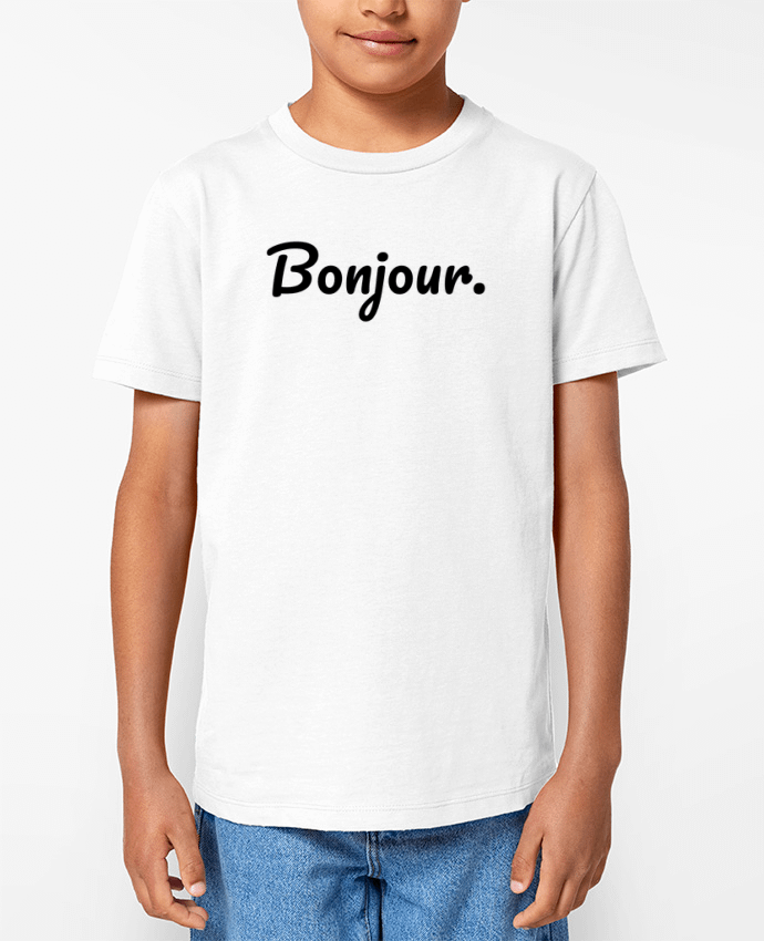 T-shirt écoresponsable enfant Bonjour. Par tunetoo