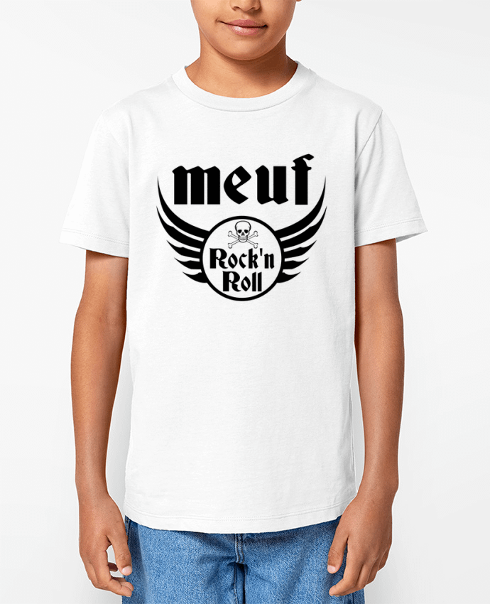 T-shirt écoresponsable enfant Meuf rock'n roll Par Les Caprices de Filles