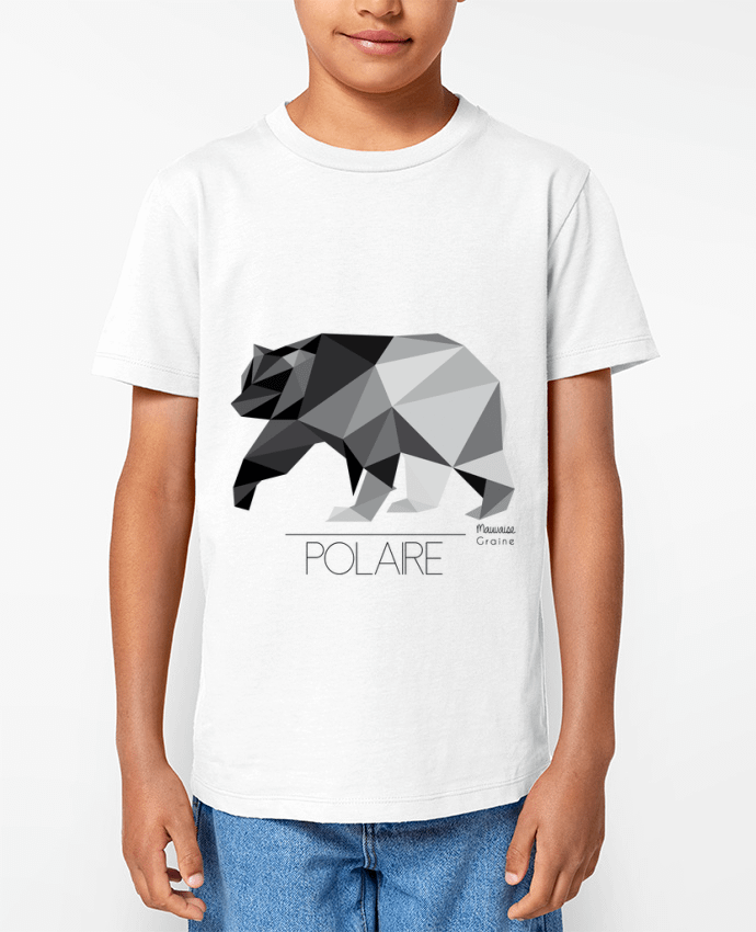 T-shirt Enfant Ours polaire origami Par Mauvaise Graine
