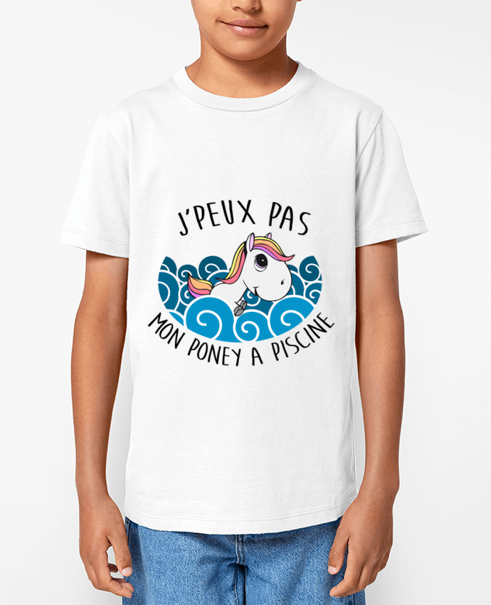 T-shirt Enfant JE PEUX PAS MON PONEY A PISCINE Par FRENCHUP-MAYO