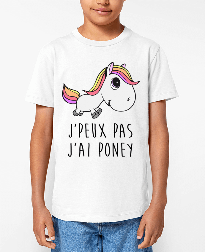 T-shirt Enfant Je peux pas j'ai poney Par FRENCHUP-MAYO