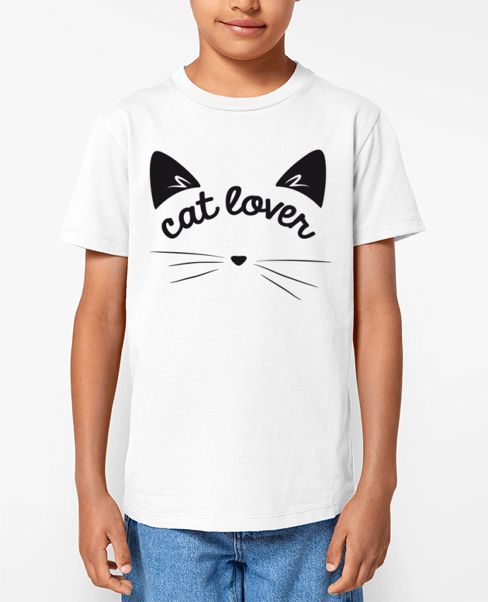 T-shirt écoresponsable enfant Cat lover Par FRENCHUP-MAYO