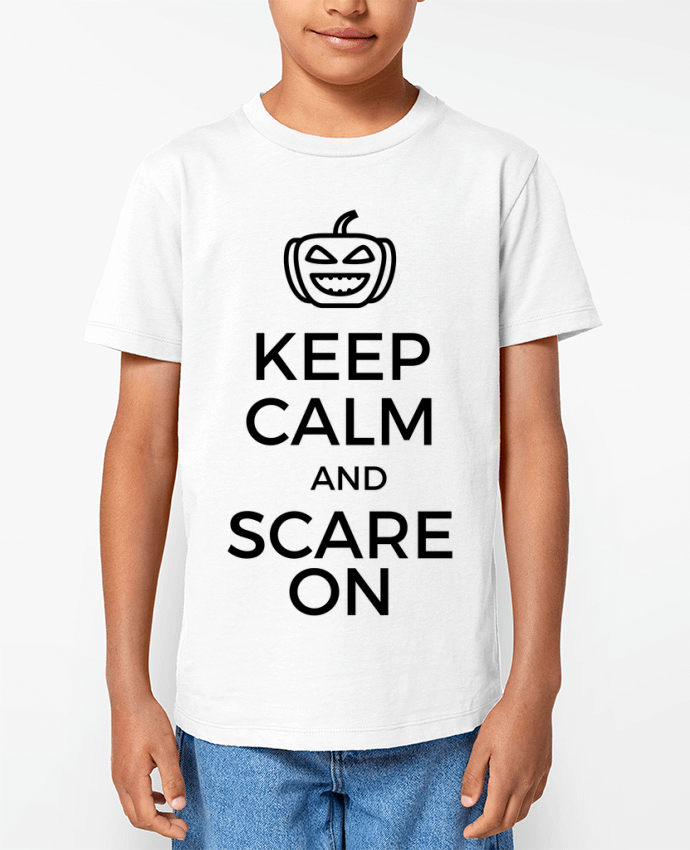 T-shirt Enfant Keep Calm and Scare on Pumpkin Par tunetoo