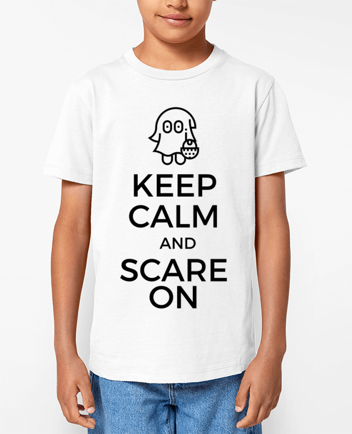T-shirt Enfant Keep Calm and Scare on little Ghost Par tunetoo