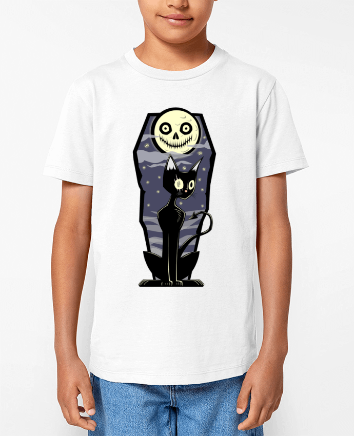 T-shirt écoresponsable enfant Coffin Cat Par SirCostas