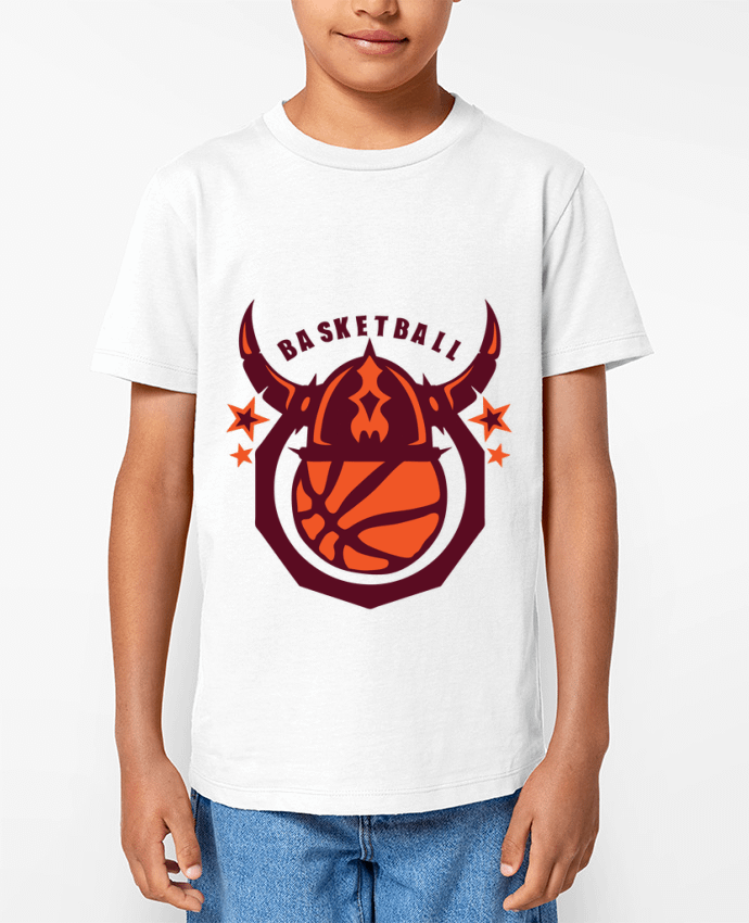 T-shirt Enfant basketball casque viking logo sport club Par Achille