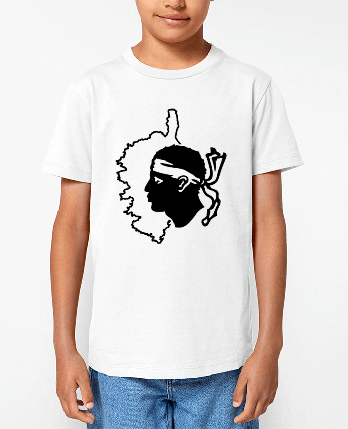T-shirt Enfant Corse Carte et drapeau Par Freeyourshirt.com