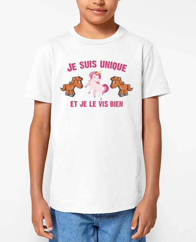 T-shirt Enfant Je suis unique et je le vis bien Par tunetoo