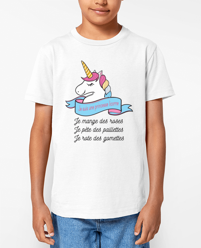 T-shirt Enfant Je suis une princesse licorne Par tunetoo