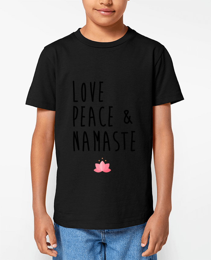 T-shirt Enfant Love, Peace & Namaste Par tunetoo