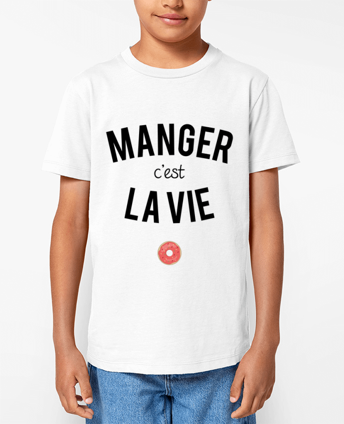 T-shirt écoresponsable enfant Manger c'est la vie Par tunetoo