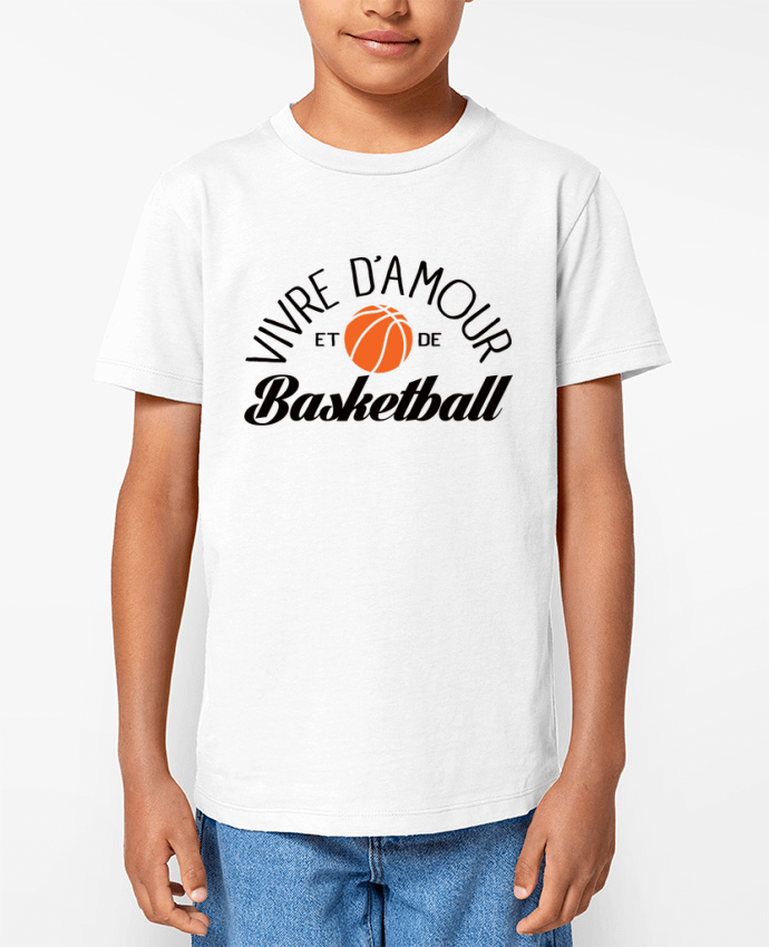 T-shirt Enfant Vivre d'Amour et de Basketball Par Freeyourshirt.com