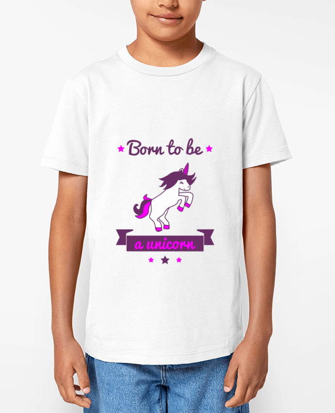 T-shirt Enfant Born to be a unicorn Par Benichan