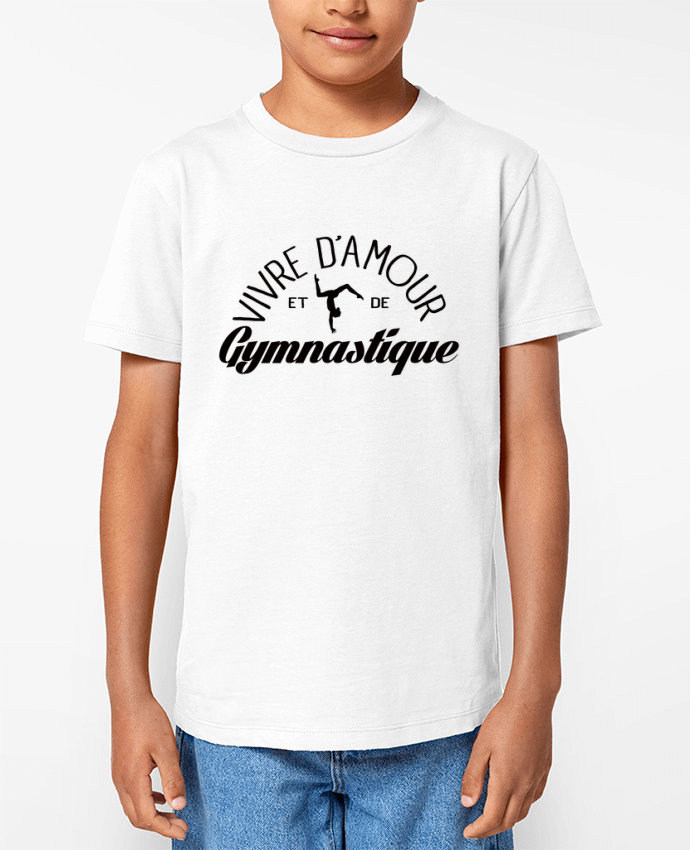 T-shirt Enfant Vivre d'amour et de Gymnastique Par Freeyourshirt.com