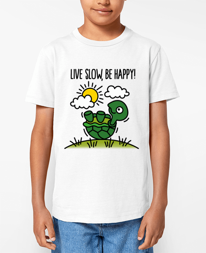 T-shirt Enfant LIVE SLOW BE HAPPY Par LaundryFactory