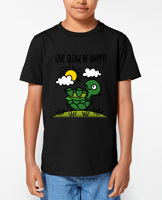 T-shirt Enfant LIVE SLOW BE HAPPY Par LaundryFactory